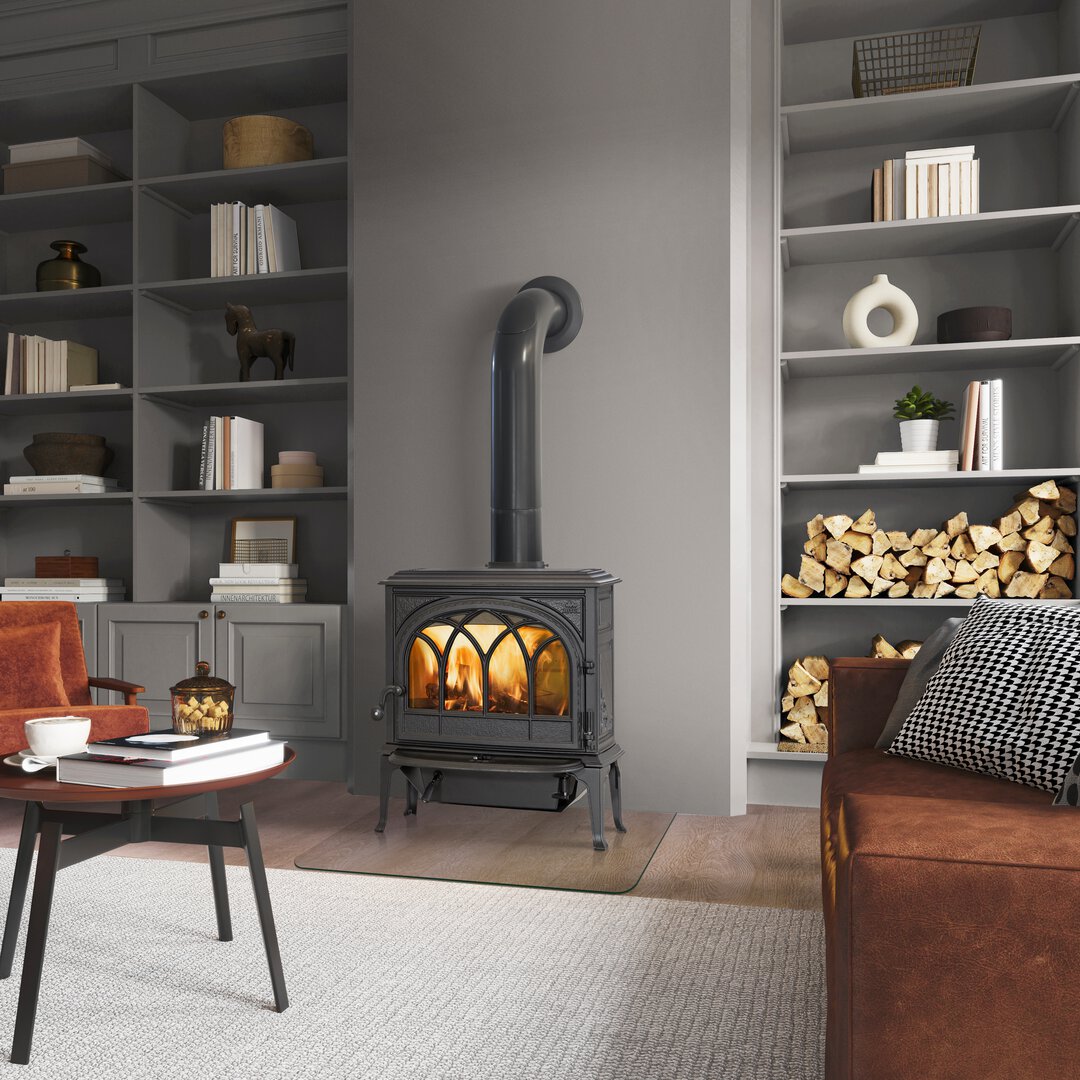 Żeliwny piec wolnostojący Jotul F 400 Eco o klasycznym, skandynawskim designie.
